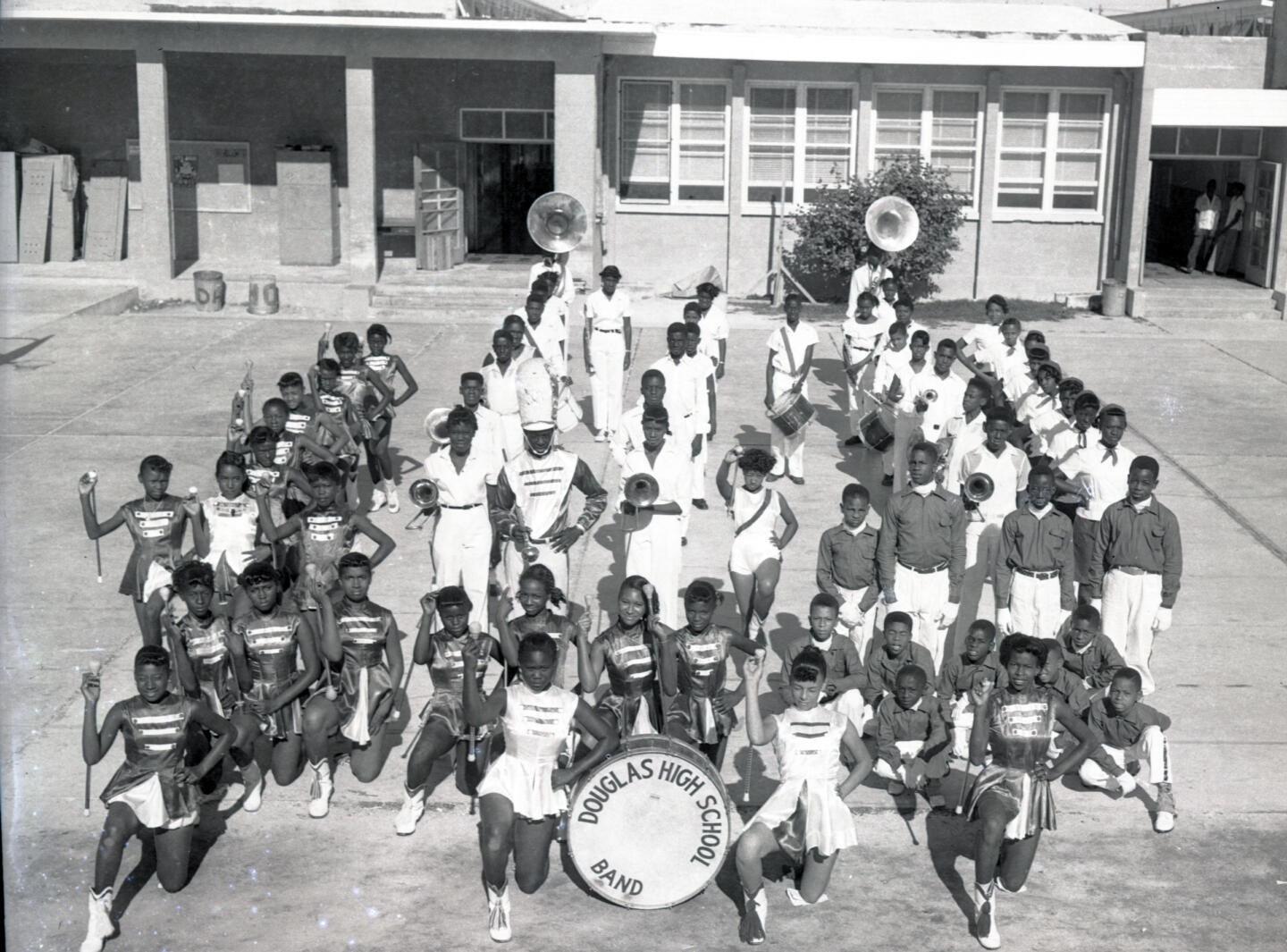 Douglass High School Band November 1955. Photo by Don Pinder.